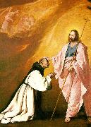 Francisco de Zurbaran jesus appears before fr .andres de salmeron painting